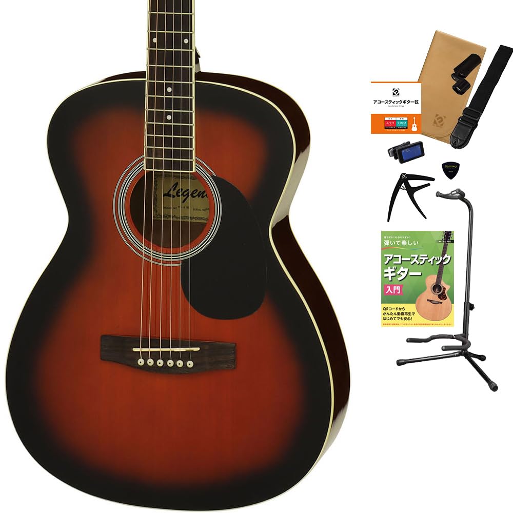 Amazon | LEGEND FG-15 Brown Sunburst アコースティックギター 教本